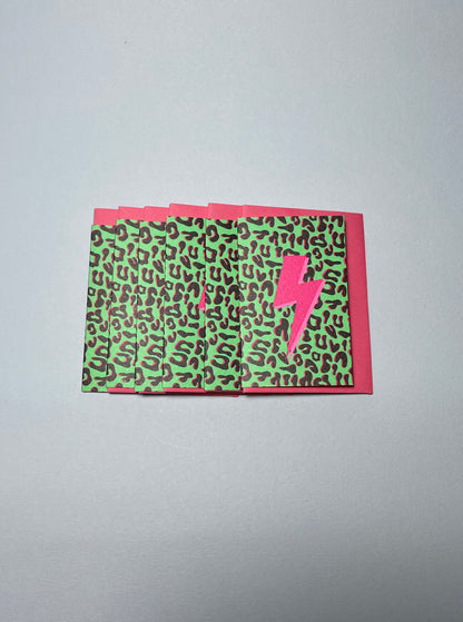 SECONDS: Bundle of 6 Leopard Print Mini Notelets