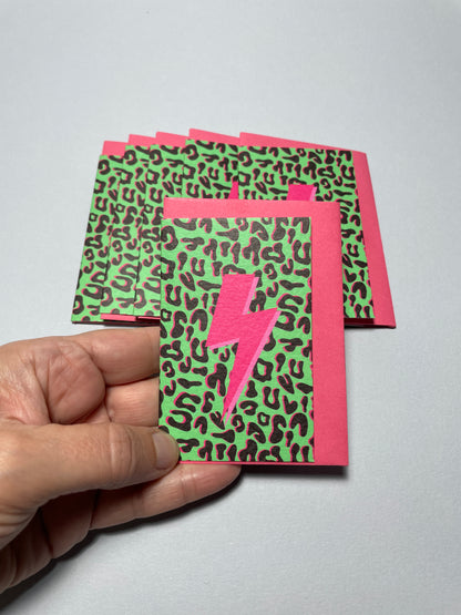 SECONDS: Bundle of 6 Leopard Print Mini Notelets