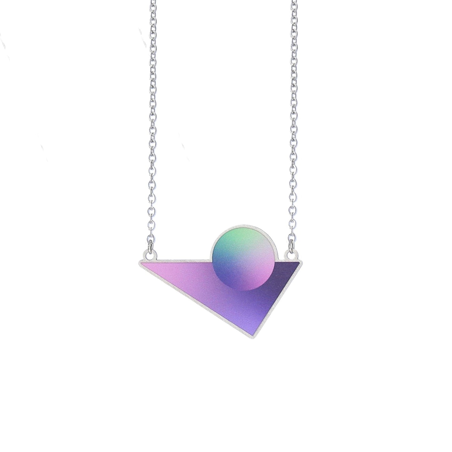 Cosmic Triangle Necklace Purple