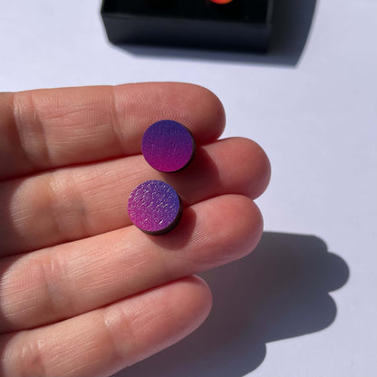 Ombre Circle Shape Studs