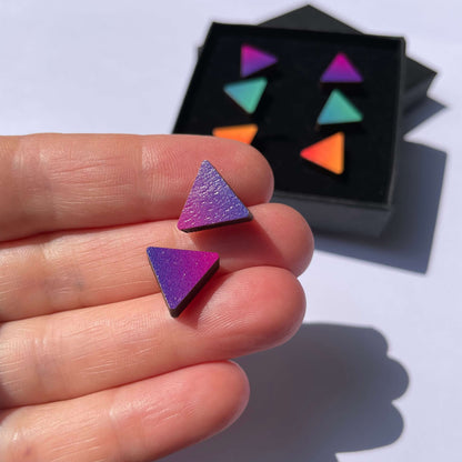 Colourful Triangle Studs