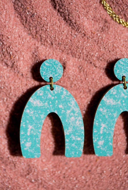 Dappled Arch Earrings Mint Green