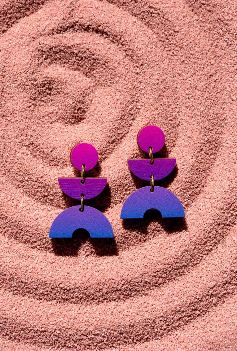 Paradiso Earrings Purple Haze